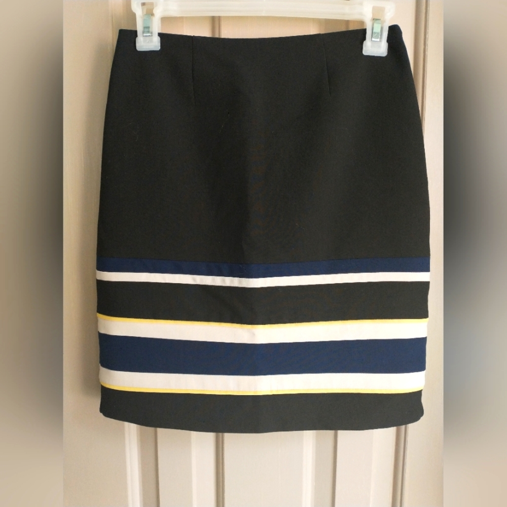 White House Black Market Color Block Skirt Size 00 New with Tags